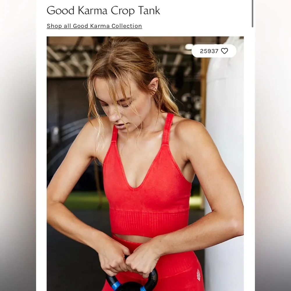 NWOT Free People Good Karma Crop tank